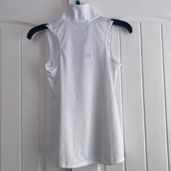 Adidas Girls Sleeveless Golf Polo Pulse Lime White Size Medium NWT - Picture 2 of 4